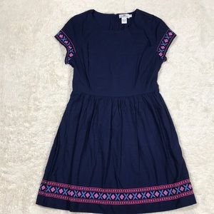 Vineyard Vines Embroidered Fit & Flare Dress